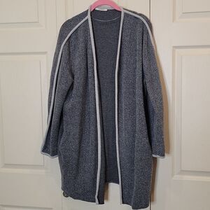 ZARA Charcoal Gray Long Cardigan Size Medium